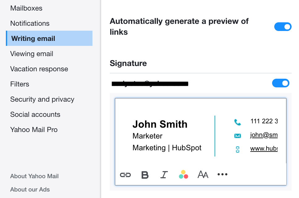 Générateur de signature d'email gratuit HubSpot